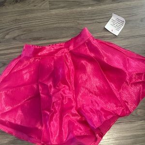 Fuchsia High Waisted Shorts